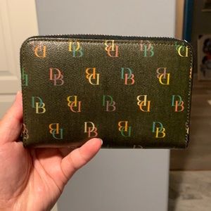 Dooney and Burke multicolor zip wallet